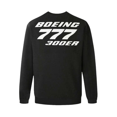 BOEING 777 Men's Oversized Fleece Crew Sweatshirt e-joyer